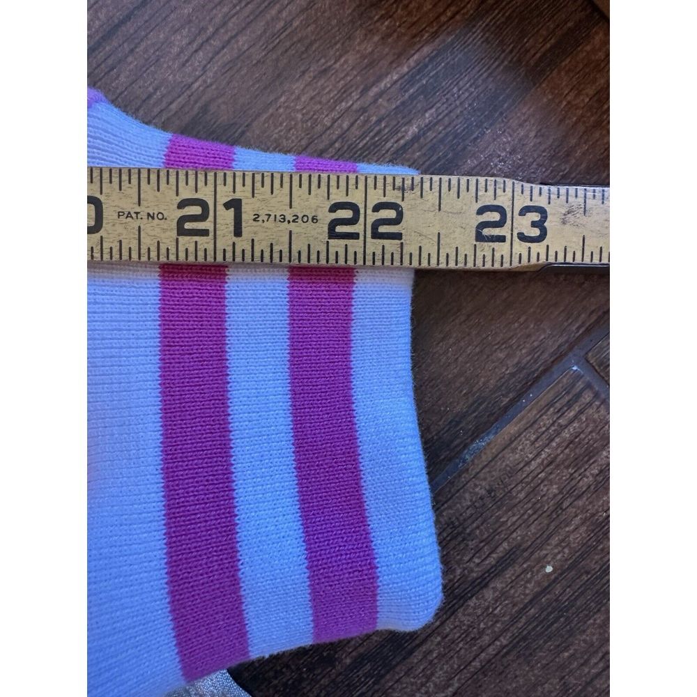NEW Barbie Pink Stripe Pullover Sweatshirt 1/4 Zip Women's Medium Embroidered - Picture 8 of 9